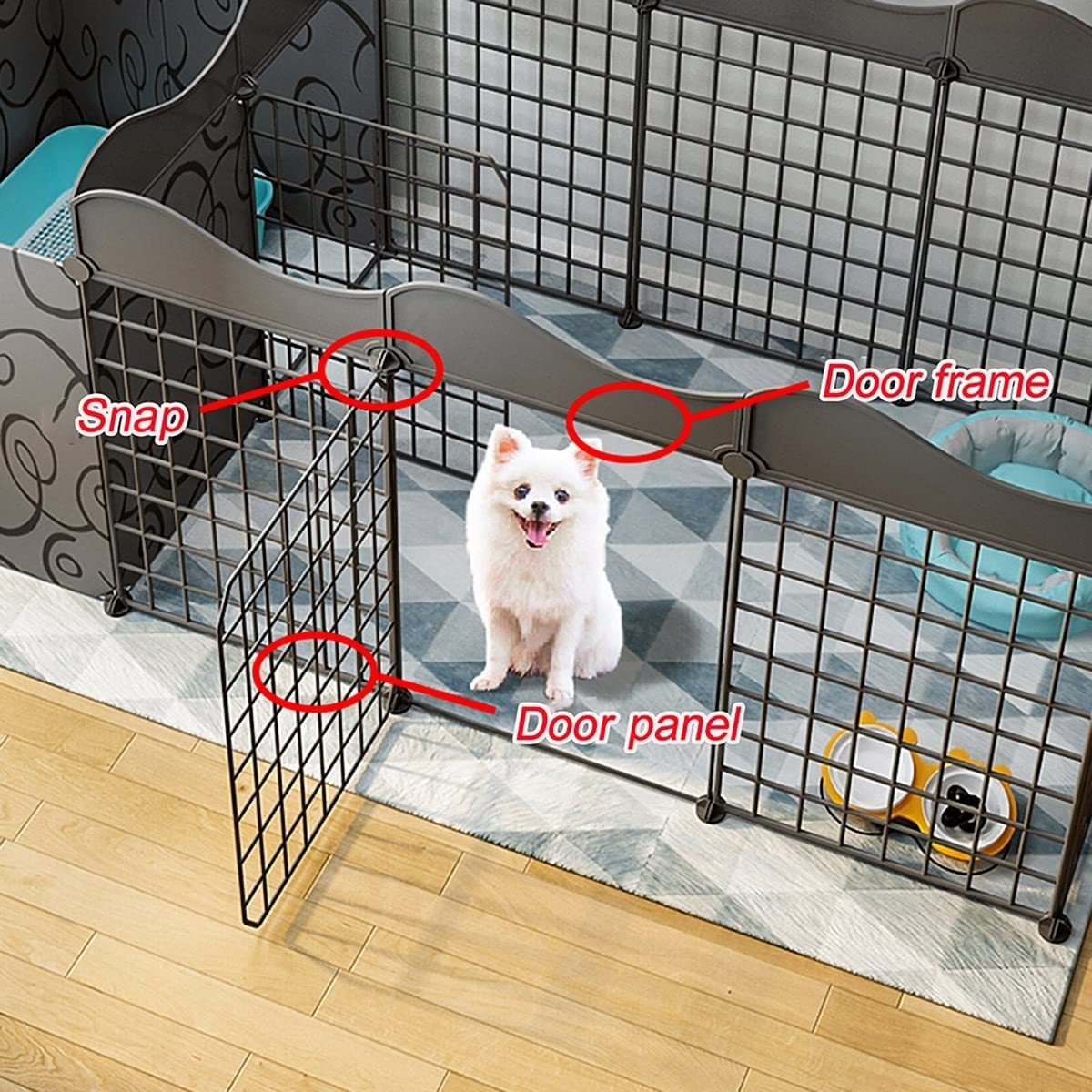 Amazon | 犬用ベビーサークル DIYペットベビーサークル ペットケージ